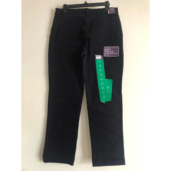 Gloria Vanderbilt Amanda Jeans sz 12Short Black Classic Rise NWT - Picture 2 of 8